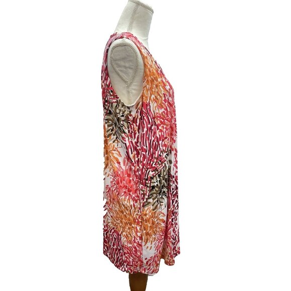 Calvin Klein Women’s Dress Size Large Sleeveless Tropical Floral - Picture 3 of 11